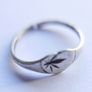 Vintage Sterling Silver 925 Heart Signet Ring adjustable size 1,6g Image 8