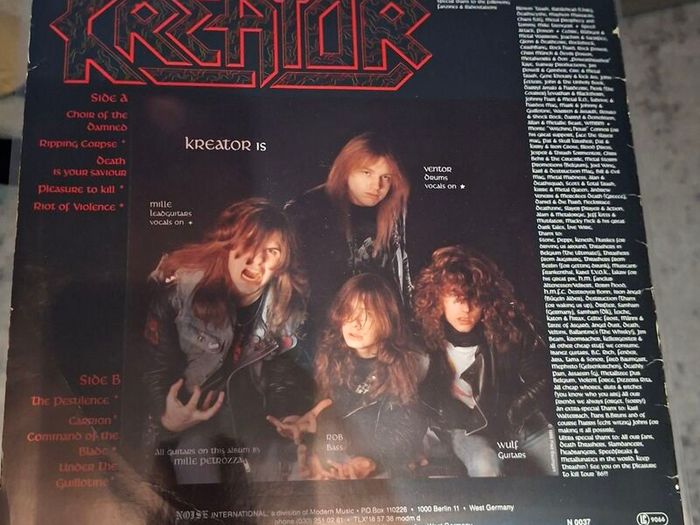 Kreator Pleasure To Kill Original 1986 German Pressing, Noise International