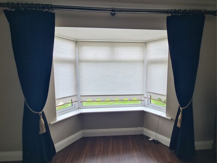 Black velvet curtains