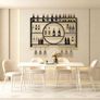Wine Rack Wall Mounted, 120cm Wall Wine Rack With Wine Glass Holder, 3-Tiers Iron Bar Shelves Cabinet, Wine Racks For Home Cupboard, Restaurant, Bar Display Liquor Bottles Image 6