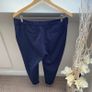TATUUM Navy Blue & White Polka Dot Tapered Ankle Trousers 40 Image 4
