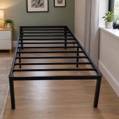 Very Sturdy Black Metal Single Bed Frame - Can Deliver