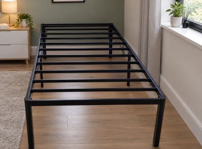Very Sturdy Black Metal Single Bed Frame - Can Deliver