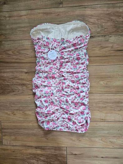More To Come Strapless Floral Dress