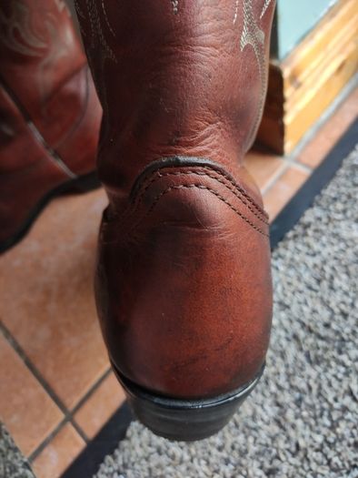 RARE Vintage Harley-Davidson Brown Leather Cowboy Boots Men's Size UK 10