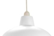 Retro Designed Matt White Curved Metal Ceiling Pendant Light Shade | 60w Maximum | 29cm Diameter (FREE POSTAGE)
