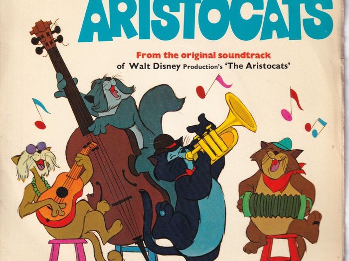 Disney The Aristocrats 1971 Uk Press Disneyland Doubles Records Single Picture Sleeve