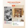 Bathroom Wall Cabinet, 2 Doors and Adjustable Shelf, Over the Toilet Storage Medicine Cabinet Wall Mounted, Hanging Organizer with Shelves Image 3