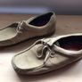 Mens Beige suede lace up Moccassins rubber gum sole size 11 Eu 46 Image 2