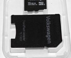 Volkswagen 16GB microSD card and adapter for dash cam