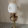 Stunning Antique Brass Oil Lamp Image 9