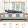 Double Mattress 4FT6, 10 Inch Gel Memory Foam 7 Zone Orthopedic Double Mattress Pocket Sprungs Wave Memory Foam Hybrid - Medium Firm - Motion Isolation 135x190x25 cm Image 4