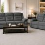 3+2 Montana Grey & Beige Fabric Recliner Sofa Set Image 6