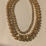 3 Strand Light Gold Pearl Necklace Image 2