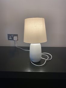 Small Cream Ceramic Table Lamp