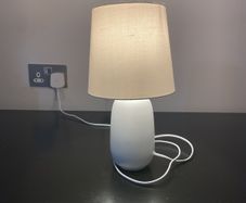 Small Cream Ceramic Table Lamp