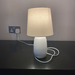 Small Cream Ceramic Table Lamp