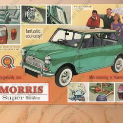 Mini 1961 reproduction advertisement tin metal sign