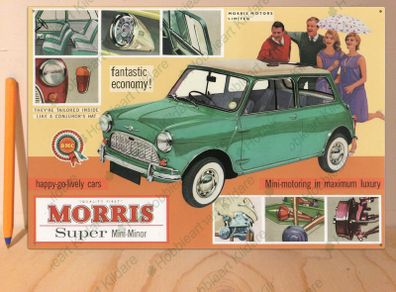 Mini 1961 reproduction advertisement tin metal sign