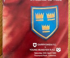 1993 Garryowen v Young Munster - Munster Senior Challenge Cup Final Programme