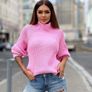 Women's turtleneck long sweater Image 2