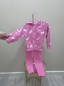 Baby Girls Pink Unicorn Hoodie & Leggings Age 12-18 months / EU 80 cm