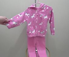 Baby Girls Pink Unicorn Hoodie & Leggings Age 12-18 months / EU 80 cm