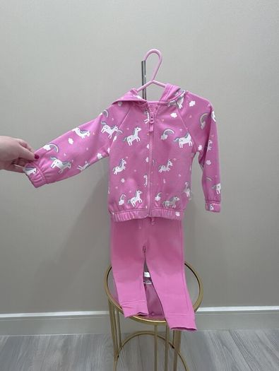 Baby Girls Pink Unicorn Hoodie & Leggings Age 12-18 months / EU 80 cm