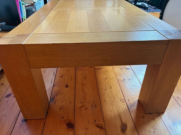 Solid oak coffee table