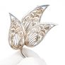 935 Silver Filigree Leaf Brooch Image 6