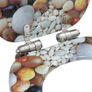 WC Toilet Seats 2 pcs with Soft Close Lids MDF Pebbles Design Image 7