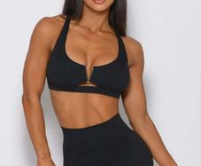 Women's Two Piece v cut Gym Leggings Sportswear Training Suit For Fitness Yoga Wear Sport Outfit size M