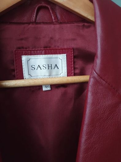 Burgundy Red Leather Jacket Size Uk 16