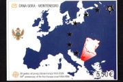 2006 Montenegro E5.50 The 50th Anniversary of EUROPA Stamp Miniature Sheet showing map of Ireland highlighting Montenegro Mint Never Hinged (MNH)