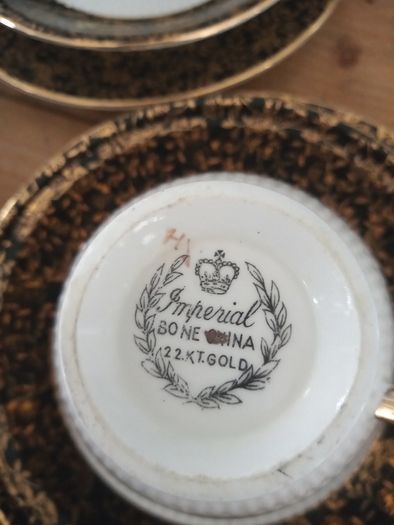 ,5 vintage china trios imperial china