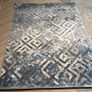 Modern Blue & Gray Geometric Rug - As good as new Image 2