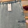 NWT sisters point premium brand combat inspired long denim skirt small 10/12 Image 9