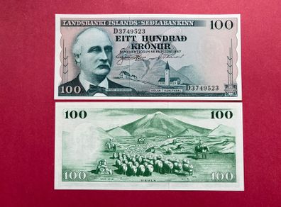 Iceland 100 Kronur  1957  Pick 40a ( Uncirculated )