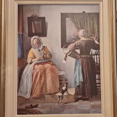 Painting by Gabriel Metsu on canvas