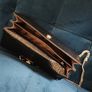 Carl Scarpa black crock leather imitation golden chain handbag Image 3