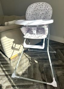 Babylo unisex white print high chair