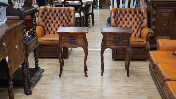 Pair of Sheesham Wood Bedside Tables