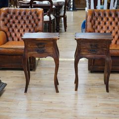 Pair of Sheesham Wood Bedside Tables