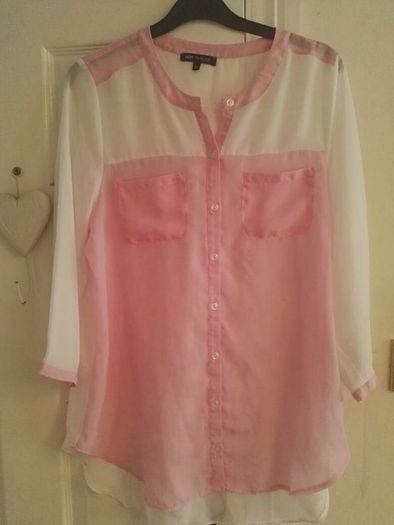 Pink And White Top