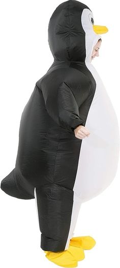 Inflatable Costume Penguin Air Blow-up Deluxe Halloween Costume - Adult Size