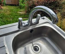 Sink - stainless steel with tap