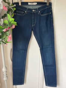 mens skinny topshop dark denim jeans waist 30