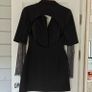 Bershka Black Diamante Net Sleeve Tailored Blazer Dress Image 4