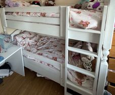 bunk beds solid wood with 2x mattress