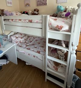bunk beds solid wood with 2x mattress
